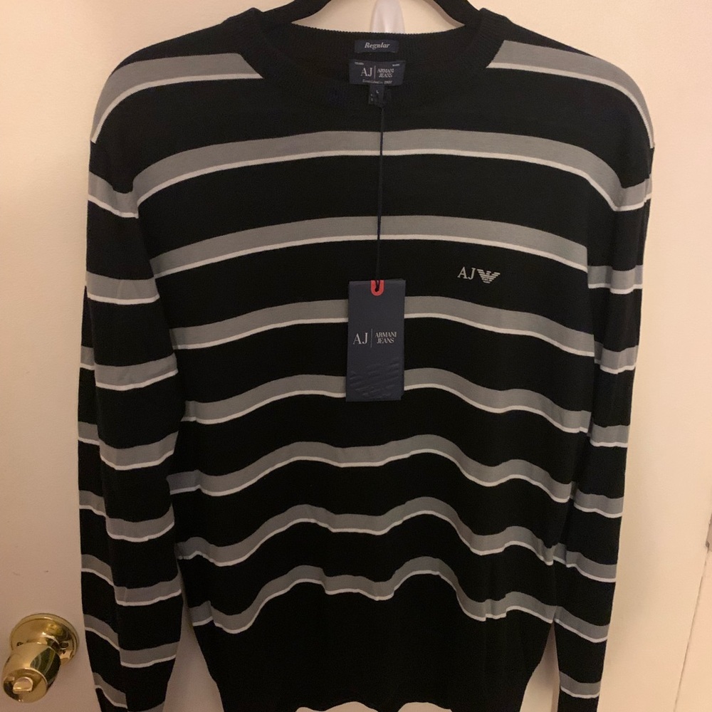 Vintage Armani Jeans Sweater Crew Neck Mens Sz L NWT